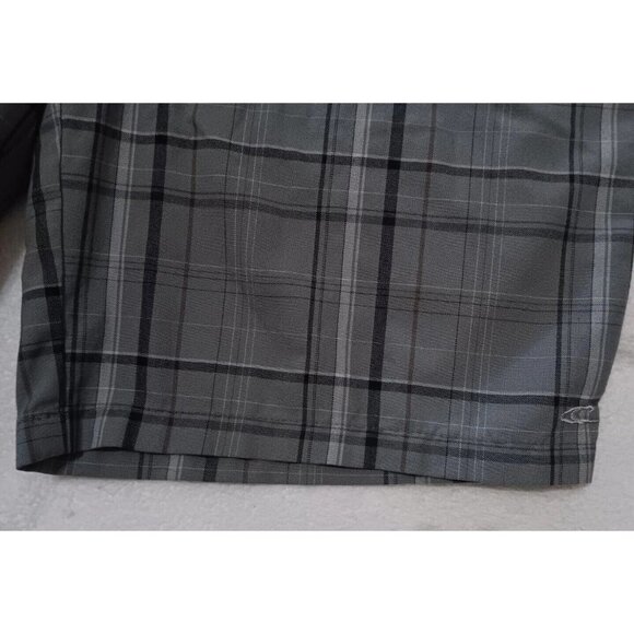 3/10 O'Neill Chino Shorts Size 30 Gray Plaid Pockets 10" Inseam EUC - Picture 5 of 10